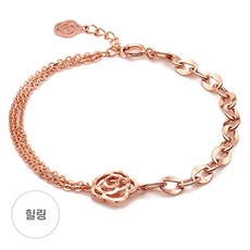 [2020 파이널세일] 14k 18k 더블체인 로즈 팔찌