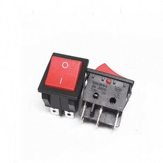 AC 고전류 ON/OFF 용접기 전용 스위치 선박 로커 전원 단추 스위치 20 개 30A 250V, 12 6P-레드온 오프, 1개