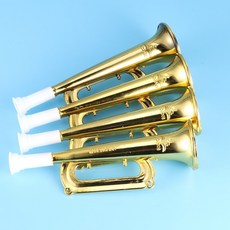 트럼펫 14pcs 플라스틱 장난감 뮤지컬 들리는 장난감 응원 소품 파티 호의 교육 용품, 황금