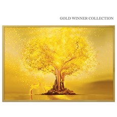 [골드프레임] [특대형] 행운을 부르는 황금인테리어! 위너컬렉션 액자 (디자인 선택), 무늬:황금나무, 1개
