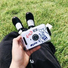 F8 28mm 화이트 옐로우 입문용필름카메라 다회용 토이카메라, A