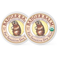 Badger 뱃저 모이스처링 밤 Sensitive Skin Balm 56g 2팩, 2개