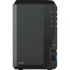 Synology DiskStation DS223 NAS 서버RTD1619B 1.7 포함GHz CPU 2GB 메모리 8TB SSD 스토리지 1GbE LAN 포트x1 DSM 운영 체제