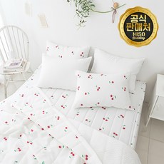 미소양품 [쿨링 100%] 미소양품 여름 프리미엄 쿨링 시어서커 홑 이불 베개 패드 세트
