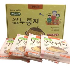 누룽지선물세트(4봉입) 국산 한입바삭 착한 스낵 누룽지 어르신 다이어트 아침대용 간식, 단품, 단품