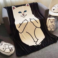 크롬하츠 패턴 대형 극세사 무릎담요, 고양이