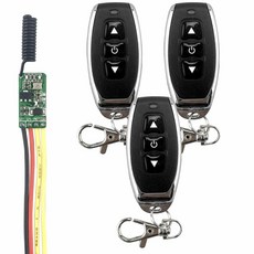 무선 원격 제어 스위치 433mhz rf 송신기 수신기 3.7v 4.5v 9v 12v 모터 정방향 역방향 스티어링 컨트롤러, 03 3 drag 1