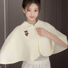 여성 사계절 어깨케이프 숄 가디건대용 부드러운면