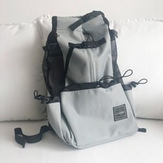 이동가방 외출가방 큰 배낭 대형견 포대기 이동장, Grey