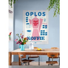 IXXI 네덜란드 익시 월데코 인테리어 오플로스커피 (M)Oplos Koffie (사이즈선택), S (80x100), 1개