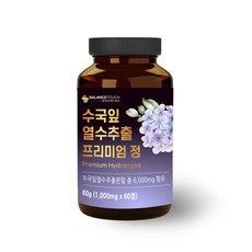  밸런스터치 수국잎 열수추출물 프리미엄정 이너뷰티 신소재 ampk 효소 60정 1개 