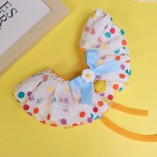 판도 애완동물 펫 고양이 강아지 래빗 레이스 침받이 수건 넥워머 스카프빕 카메라 일건, 명 엘로우