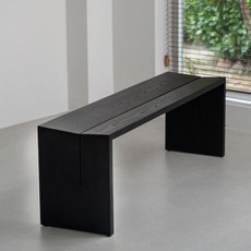 블랙 우드벤치 소나무 체어 모델 사진관 매장 나무벤치 80x32x42 V측 롱벤치, 뉴질랜드 소나무 100*32*42cm