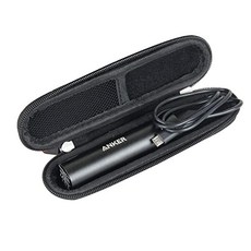 Anker PowerCore Mini 3350MAH Anker 3rd Gen PowerCore Mini 3350mah Lipstick 크기와 휴대용 충전기 용 하드 여행 가방, 본상품