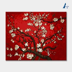 모모픽스페인팅 DIY 명화그리기 세트 40 x 50 cm, 1개, 고흐 붉은 아몬드나무