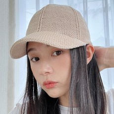 동대문모자 린넨 마 니트 볼캡 여름 여성 야구모자