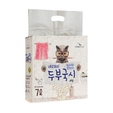 네꼬모리 응고형 두부국시 프리미엄 일반입자 고양이 모래 무향, 2개, 7L