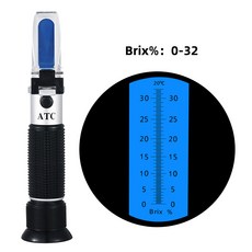 당도측정기 음료 디지털 과일 식당 가정용 농도 Yieryi 032% 브릭스 굴절계 ATC 휴대용 과일 주스 브릭스 설탕 맥주 광학 테스트 미터 소매 상자 포함, 1개