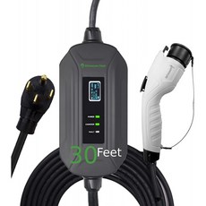 PRIMECOM 레벨 2 전기차(EV) 충전기(220V/240V 16A) 휴대용 EVSE 스마트 전기차 충전기 30인치 40인치 및 50피트 길이(14-5, 단일옵션