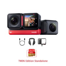 Insta360 ONE RS 트윈 에디션 스포츠 액션 카메라 5.7K 360 4K 와이드 앵글 방수 비디오 카메라, 1개, Twin Edition