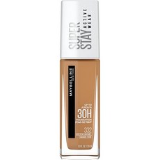 Maybelline New York Super Stay 풀 커버리지 리퀴드 파운데이션 액티브 웨어 메이크업 최대 30시간 착용 이동 땀 및 방수 매트 마감 자바 1개입