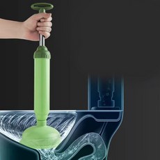 한그래 뚫어뻥 변기 관통기 하수구 뚫는기계 세면대 뻥뚜러 압축기 뚜러뻥 변기뚫어뻥, 그린