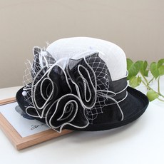 로멜로 와이드챙 벨크로 버킷햇 모자 썬캡 아이보리1 블랙1 총2장 상품 이미지