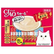 이나바 차오 츄르 고양이 간식, 참치, 14g, 40개