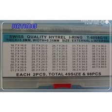 [해외] 1 SET 0.8MM 시계 크리스탈 O 링 가스켓 선택 크기, 1set