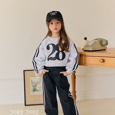 도레도레 28두줄크롭맨투맨 유아 아동 여아 남아 키즈 주니어