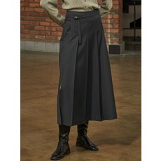 아워코모스 comos 909 pleats slit skirt (charcoal)