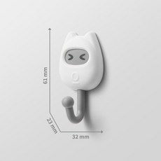 3713 아이디어 스몰 고리 다기능 펀치, 6개, 트럼펫 트럼펫 화이트 (6개 의상)