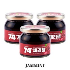 JAMMINT 74% 체리잼 3병, 165g, 1개