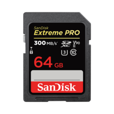 샌디스크 익스트림 프로 64GB SD 카드 300MB/s V90 UHS-II 카메라 전문가용 4K촬영