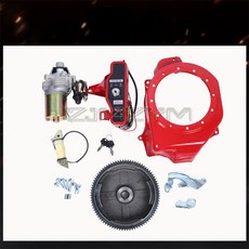 가솔린 발전기 시동 완료 세트 키트 하우징 스타터 모터 플라이휠 168F GX160 2KW, 01 Electric Start kits