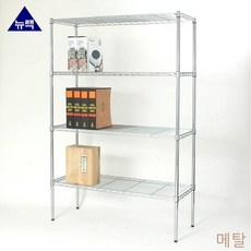 DRW7FA55D 주방수납 메탈랙 SB뉴랙 정리 전시장 펜트리 다용도 고하중 철재 철제 4단 대 350x1200x1800 앵글 조립 조립식 철재행거 수납장 메탈 선반 렉 장식장 와이어셀프 베란다 무볼트 선반/진열대, 두리몰 1