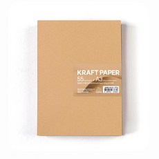 PaperPhant 질 좋은 두꺼운 크라프트지 (Kraft Paper), 200g A3 55매