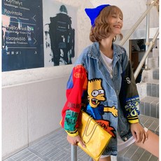 퍼니 심슨 총 박시 청자켓