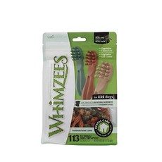 Whimzees 밸류백 칫솔 강아지껌 XXS, 구강청결, 360g, 1개