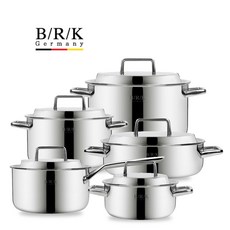BRK 프로 통5중 스텐 냄비 스마트 인덕션용 편수 양수 곰솥 전골 냄비, 전골24cm