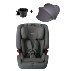 다이치 ISOFIX 브이가드 토들러 리우 카시트 + 선바이저 + 컵 홀더 세트, Charcoal(진회색) 2개