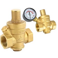 G 1/2 "3/4" 1 "2" 황동 수압 감소 유지 밸브 DN15/DN20/DN25/DN32 조절 릴리프 밸브 지, 2) DN15 With Gauge
