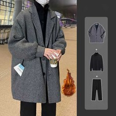 안텔라s 남자 반코트 셋업 남성 오버핏 세트 상품 캐주얼