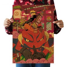 애니메이션 나루토 심령술사 두꺼비 포스터 벽 스티커 룸 그림 홈 장식 51x36cm, 01 51x36cm, 01 H01