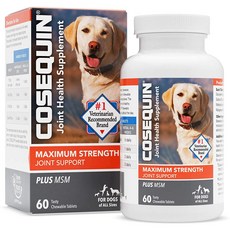 뉴트라맥스 코세퀸 MSM 애견 관절 영양제 60정, Cosequin-DSPlusMSM-Joint-Dogs-60ct, Cosequin-DSPlusMSM-Joint-Dogs-60ct - 코세퀸