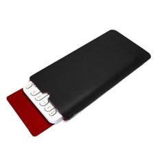 2024 PU 가죽 무선 키보드 슬리브 충격 방지 여행 보호 케이스 로지텍 K380 용 방수 보관 가방, Black-Red