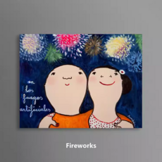 Eva Armisen 에바 알머슨 작품 Fireworks / 침실 거실에 걸면 좋은 인테리어 캔버스 그림