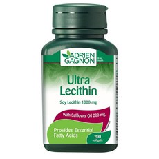 Adrien Gagnon Ultra Lecithin 애드리언 게그건 캐나다 수입 울트라 레시틴 2개월분 1000 mg 200정 2팩, 2개