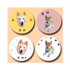 애견스티커 원형 포토 선물 애묘스티커 고양이 강아지 스티커 제작, 6.디자인06, 1.원중형(4.8cm20칸)