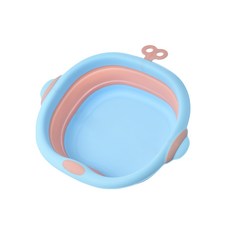 좌욕기 세면대 접이식 대야아기 전용 대야세척 엉덩이 용품, T01-블루, 1개
